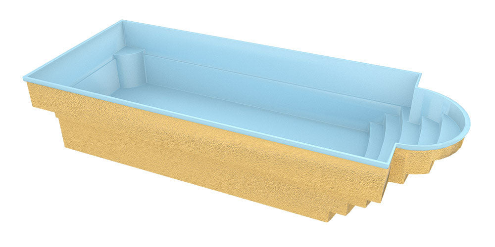 Glasfiberpool Aves 800 8,00 mx 3,20 mx 1,55 m