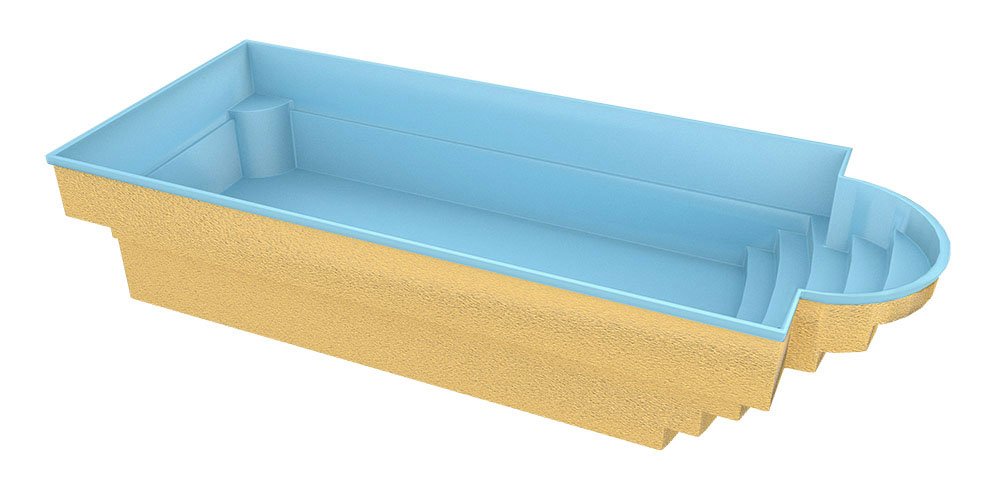 Glasfiberpool Aves 800 8,00 mx 3,20 mx 1,55 m