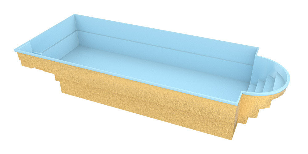 Glasfiberpool Barbados 9,40m x 3,70m x 1,50m