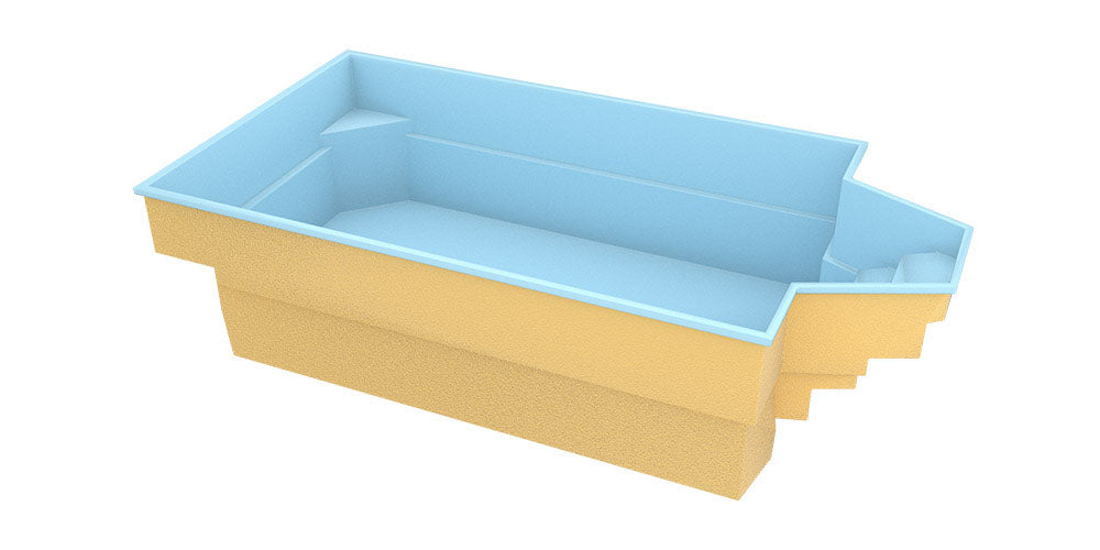 Glasfiberpool Grenada 700 7,00m x 3,00m x 1,52m