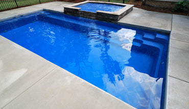Leisurepools Reflektion 3,8×7-10m, 1,28-1,84m dybde