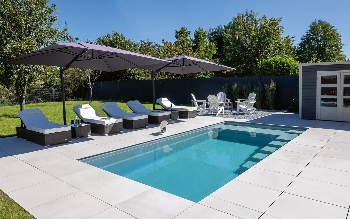 Leisurepools præcisions højvandslinje 3,2×5,1-8,1 m, 1,5 m dybde