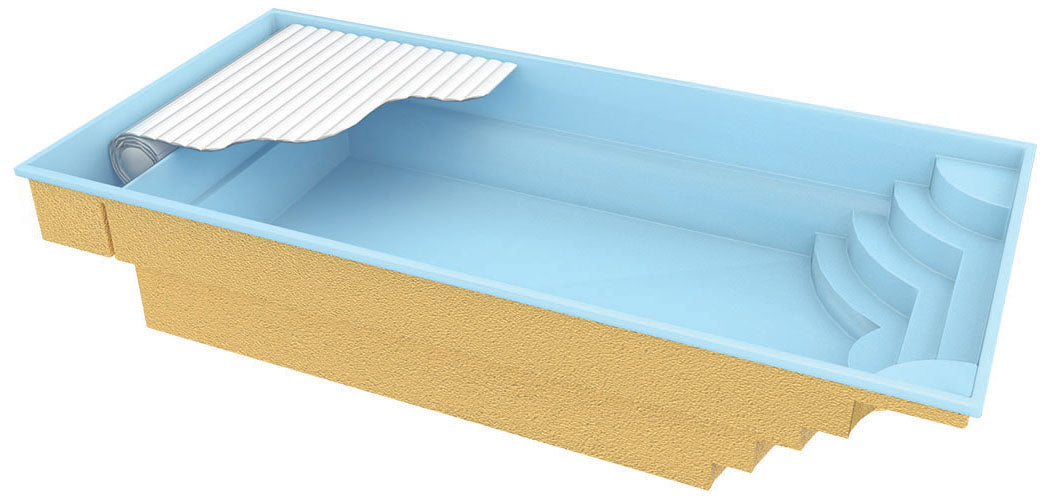 Glasfiberpool Aruba Plus 8,00m x 3,70m x 1,50m