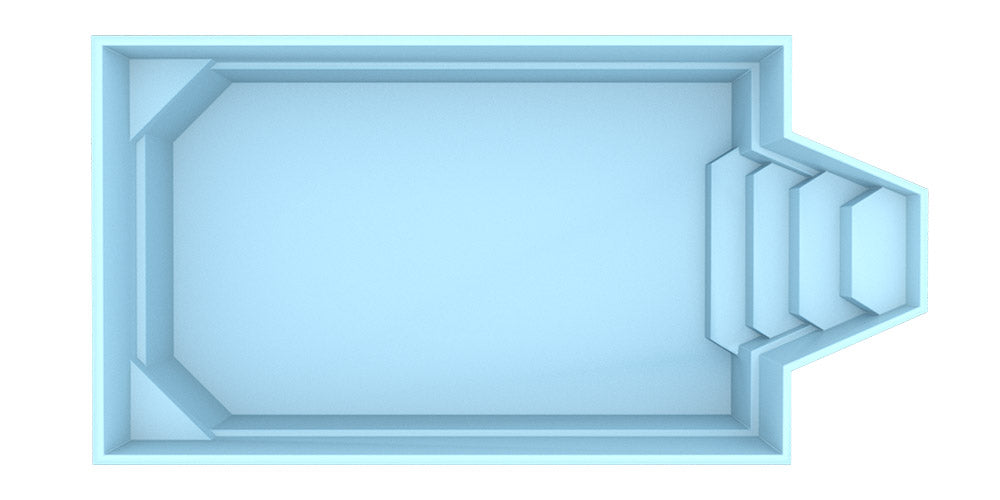Glasfiberpool Grenada 700 7,00m x 3,00m x 1,52m