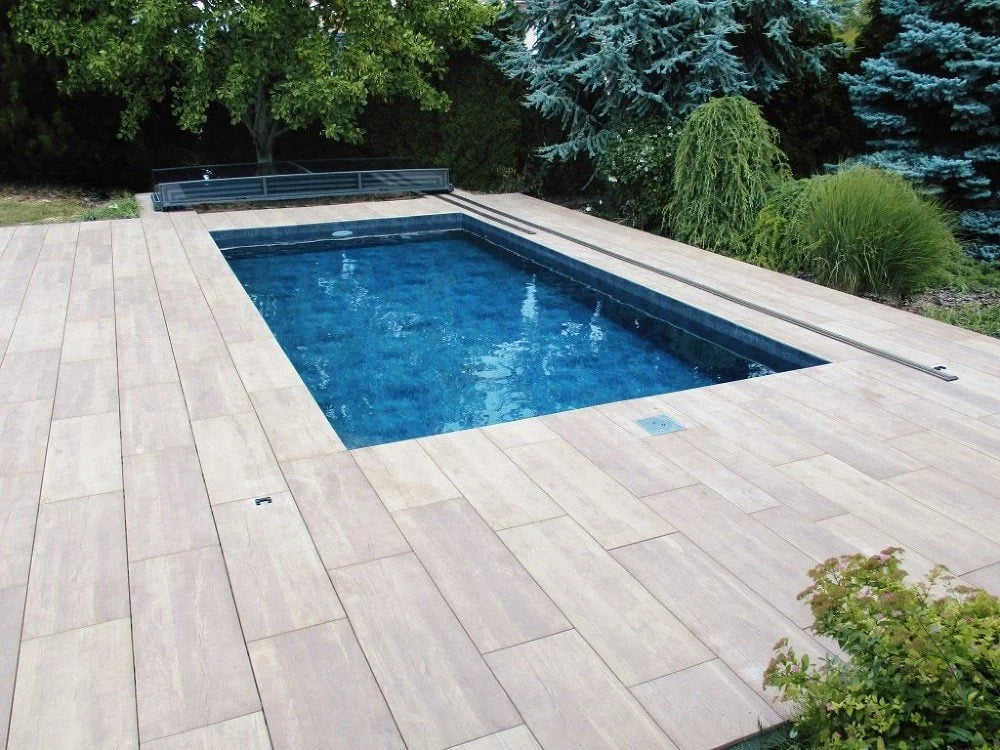 Pooltag Master PLUS 4×10 enkelt skinne, 6 mm klar plast