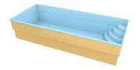 Glasfiberpool Papeete 700 7,00m x 3,50m x 1,50m