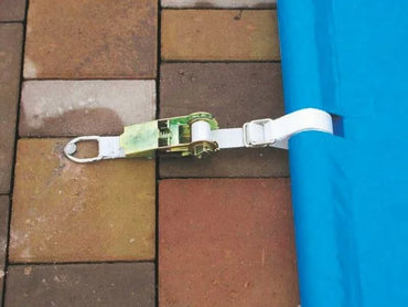 Rolltop pooloverdækning til 3,5×7 POOL inkl. håndbetjening