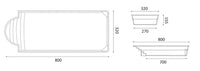 Glasfiberpool Aves 800 8,00m x 3,20m x 1,55m