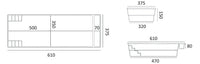 Glasfiberpool Bahama 600 6,10m x 3,75m x 1,50m