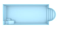 Glasfiberpool Barbados 9,40m x 3,70m x 1,50m