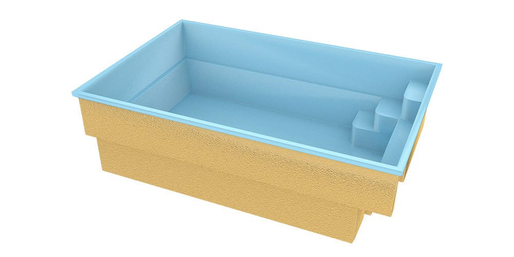 Glasfiberpool Mini Victoria 4,20m x 2,70m x 1,30m