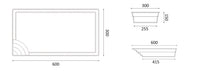 Glasfiberpool Papeete 600 6,00m x 3,00m x 1,50m