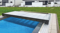 Pooltag Master PLUS 4×10 enkelt skinne, 6 mm klar plast