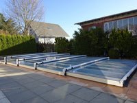 Pooltag Master PLUS 4×10 enkelt skinne, 6 mm klar plast