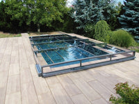 Pooltag Master PLUS 4×8 enkelt skinne, 6 mm klar plast