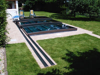 Pooltag Master PLUS 4×10 enkelt skinne, 6 mm klar plast